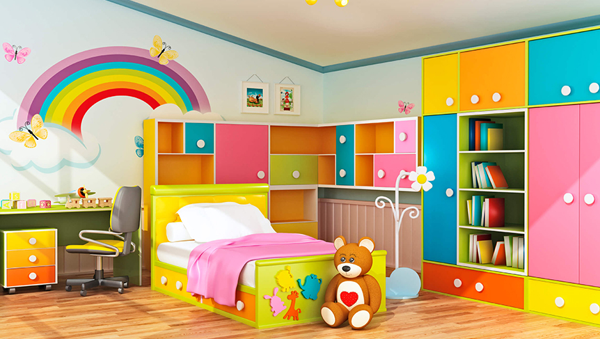 Wardrobe designs for childrens outlet bedroom