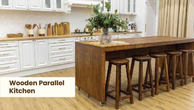 Wooden Parallel Kitchen