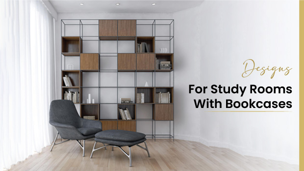 study room with bookcase